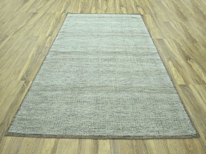 8'2" x 10'3" New Hand Knotted Brown Wool Rectangle Oriental Rug - MOA10276964