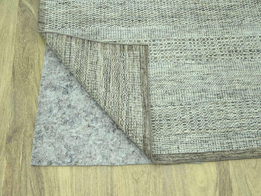 8'2" x 10'3" New Hand Knotted Brown Wool Rectangle Oriental Rug - MOA10276964