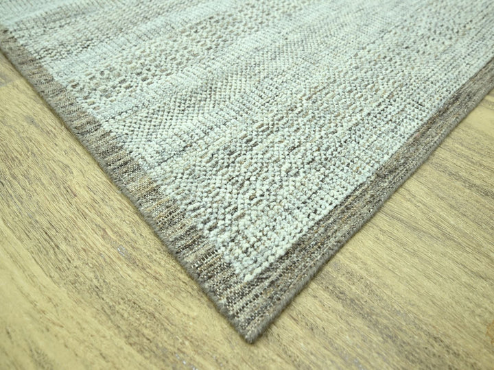 8'2" x 10'3" New Hand Knotted Brown Wool Rectangle Oriental Rug - MOA10276964