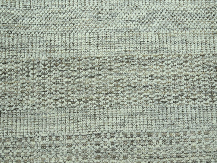 8'2" x 10'3" New Hand Knotted Brown Wool Rectangle Oriental Rug - MOA10276964