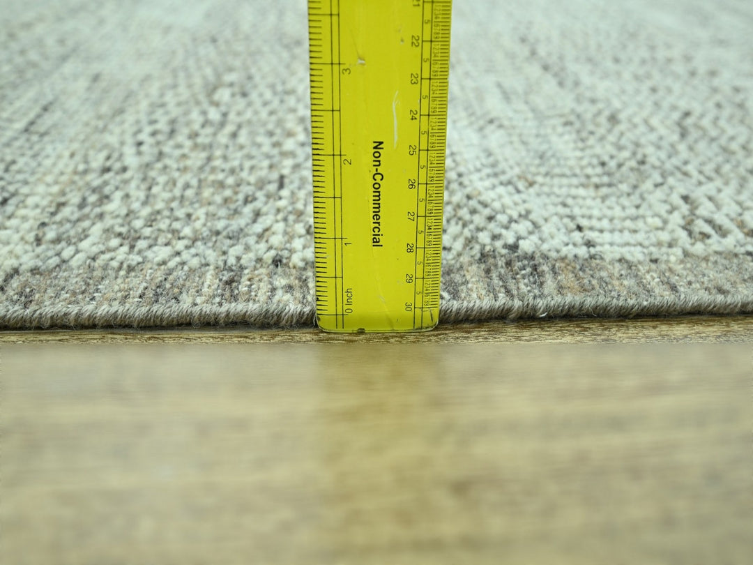 2'8" x 6'3" New Hand Knotted Brown Wool Runner Oriental Rug - MOA10276965