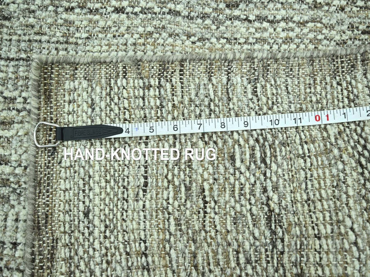 2'0" x 3'0" New Hand Knotted Brown Wool Rectangle Oriental Rug - MOA10276968