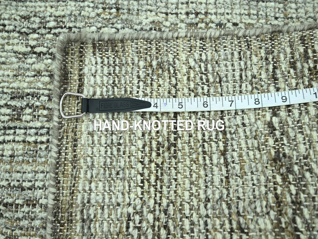 2'0" x 3'0" New Hand Knotted Brown Wool Rectangle Oriental Rug - MOA10276969