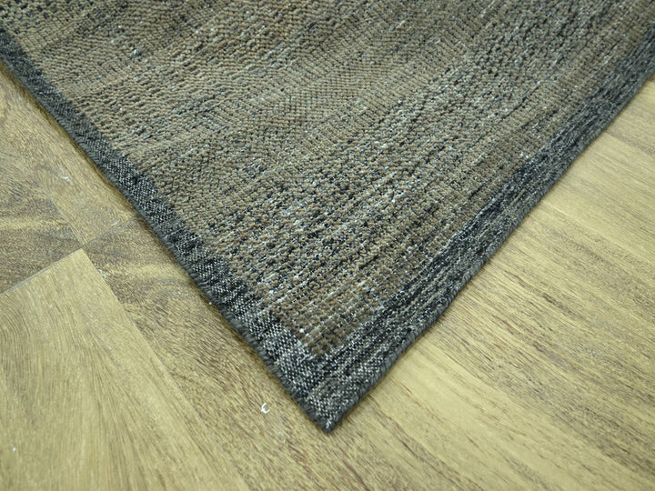 8'11" x 11'11" New Hand Knotted Brown Wool Rectangle Oriental Rug - MOA10276970