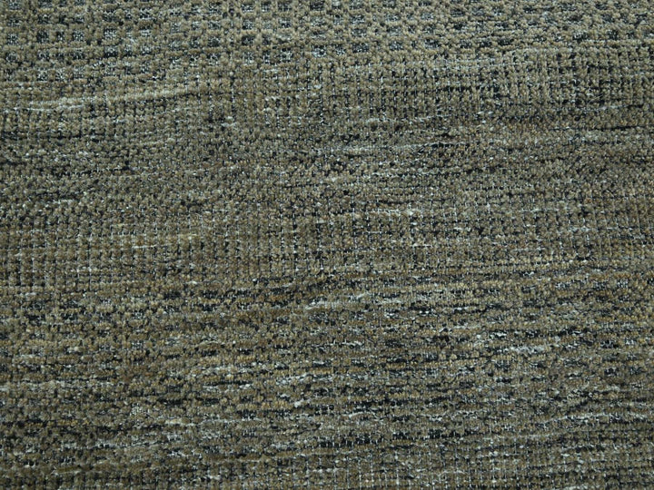 8'11" x 11'11" New Hand Knotted Brown Wool Rectangle Oriental Rug - MOA10276970