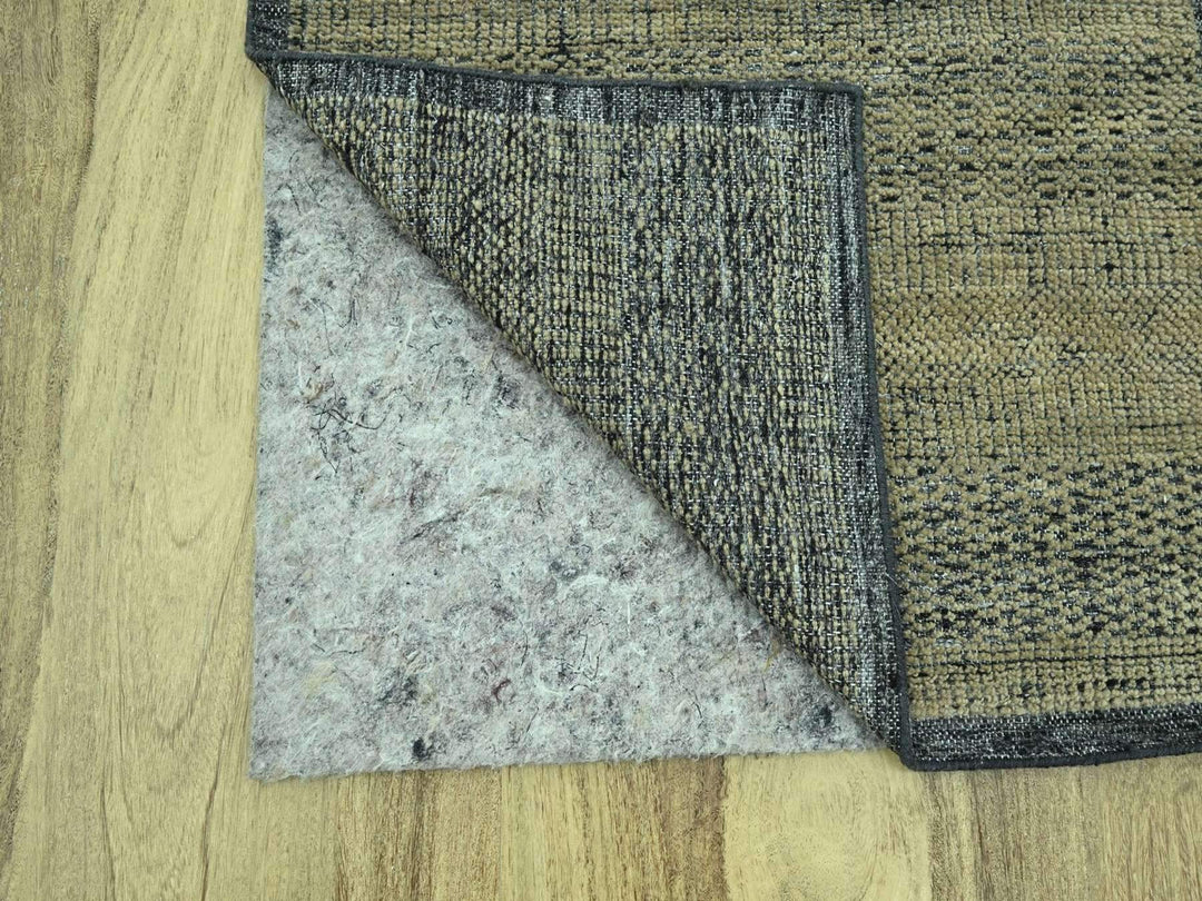 2'7" x 6'1" New Hand Knotted Brown Wool Runner Oriental Rug - MOA10276971