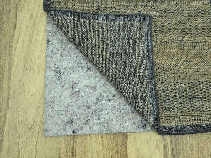 2'7" x 6'1" New Hand Knotted Brown Wool Runner Oriental Rug - MOA10276971