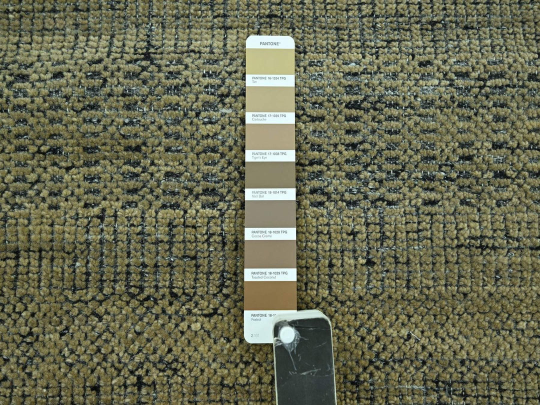 2'7" x 6'1" New Hand Knotted Brown Wool Runner Oriental Rug - MOA10276971