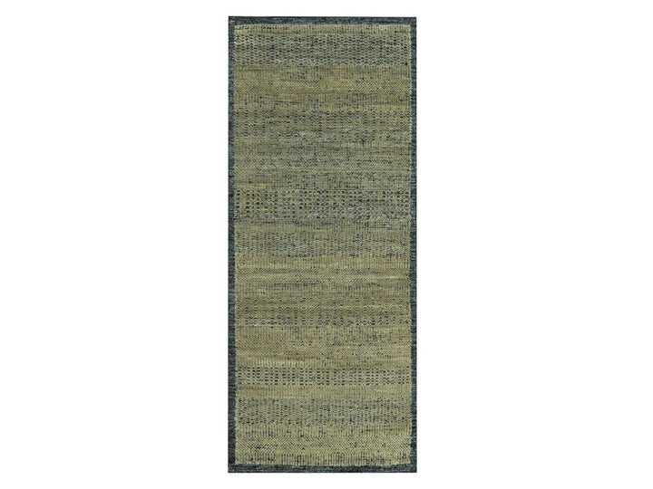 2'8" x 6'1" New Hand Knotted Brown Wool Runner Oriental Rug - MOA10276972
