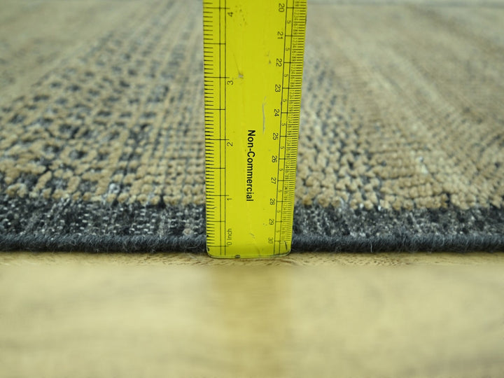 2'8" x 6'1" New Hand Knotted Brown Wool Runner Oriental Rug - MOA10276972