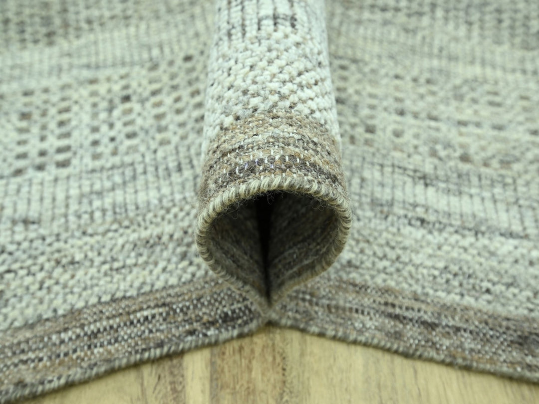 9'2" x 12'3" New Hand Knotted Brown Wool Rectangle Oriental Rug - MOA10276973