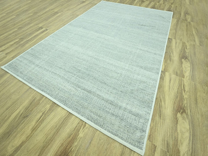 9'11" x 14'0" New Hand Knotted Grey Wool Rectangle Oriental Rug - MOA10276974