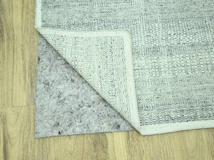 9'11" x 14'0" New Hand Knotted Grey Wool Rectangle Oriental Rug - MOA10276974