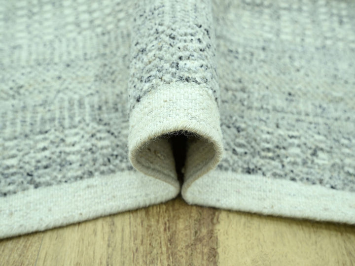 9'11" x 14'0" New Hand Knotted Grey Wool Rectangle Oriental Rug - MOA10276974