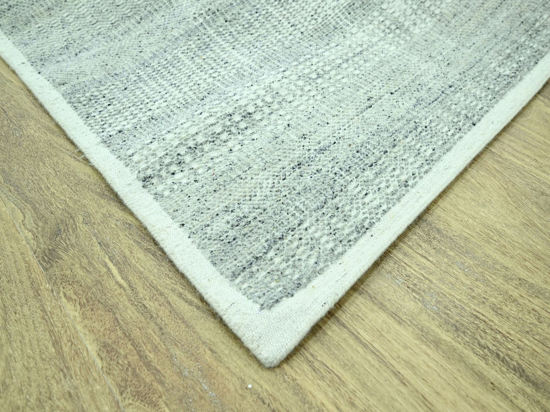 9'11" x 14'0" New Hand Knotted Grey Wool Rectangle Oriental Rug - MOA10276974