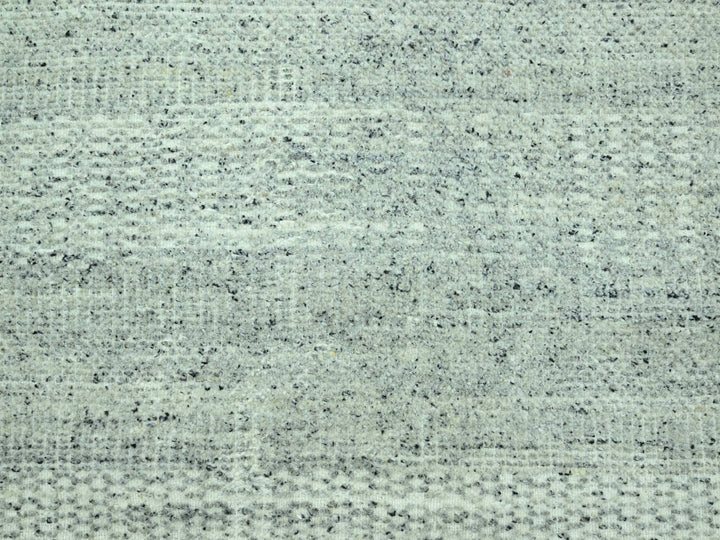 9'11" x 14'0" New Hand Knotted Grey Wool Rectangle Oriental Rug - MOA10276974