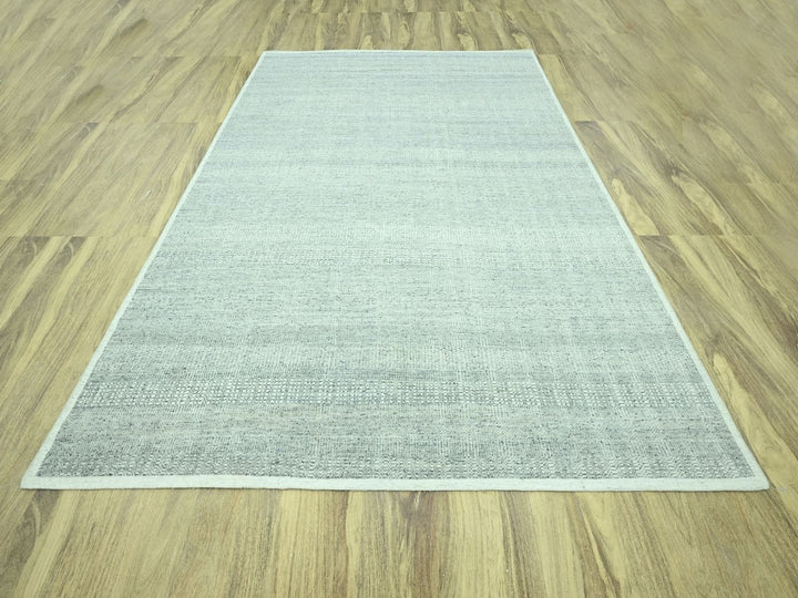 9'1" x 12'1" New Hand Knotted Grey Wool Rectangle Oriental Rug - MOA10276975