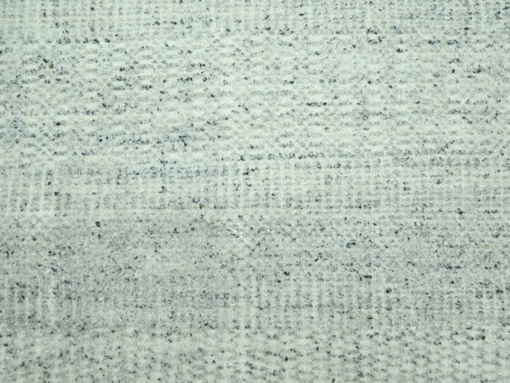 9'1" x 12'1" New Hand Knotted Grey Wool Rectangle Oriental Rug - MOA10276975