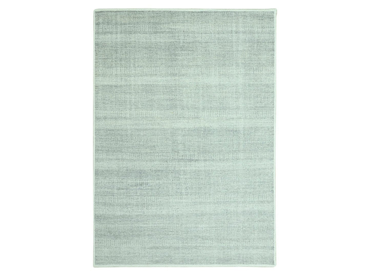 9'1" x 12'2" New Hand Knotted Grey Wool Rectangle Oriental Rug - MOA10276976