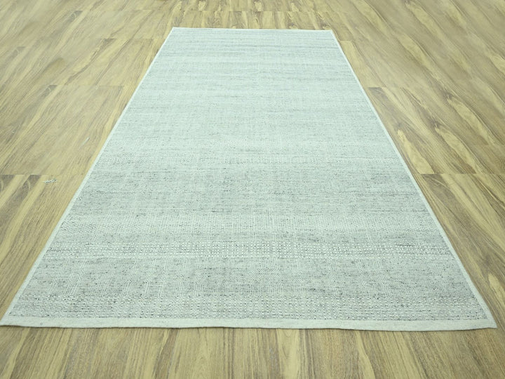 9'1" x 12'2" New Hand Knotted Grey Wool Rectangle Oriental Rug - MOA10276976