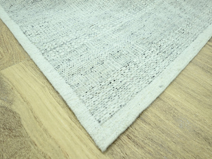 9'1" x 12'2" New Hand Knotted Grey Wool Rectangle Oriental Rug - MOA10276976