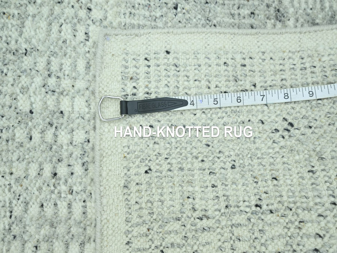 2'0" x 3'0" New Hand Knotted Grey Wool Rectangle Oriental Rug - MOA10276978