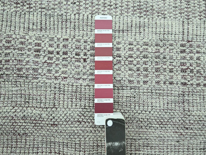 9'7" x 13'0" New Hand Knotted Red Wool Rectangle Oriental Rug - MOA10276980