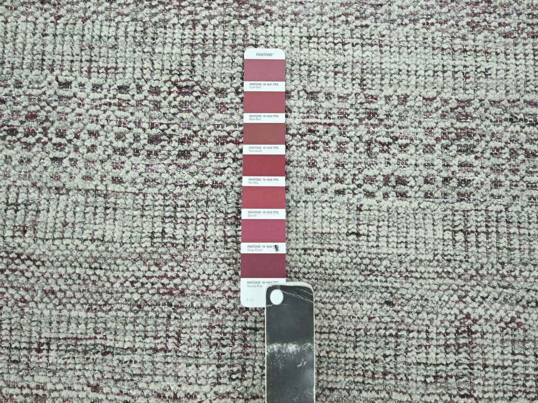 8'11" x 12'2" New Hand Knotted Red Wool Rectangle Oriental Rug - MOA10276981