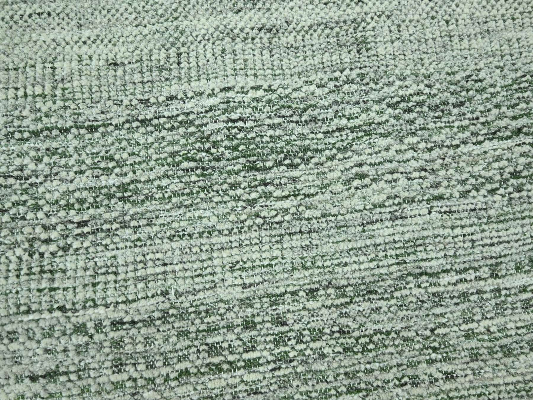 9'1" x 11'11" New Hand Knotted Green Wool Rectangle Oriental Rug - MOA10276985