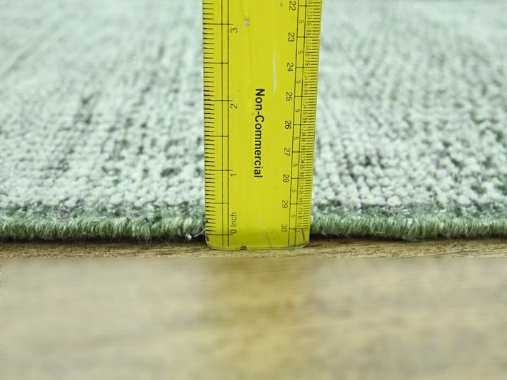 2'0" x 3'0" New Hand Knotted Green Wool Rectangle Oriental Rug - MOA10276989