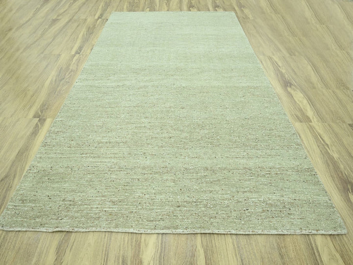 9'0" x 12'0" New Hand Knotted Green Wool Rectangle Oriental Rug - MOA10276991