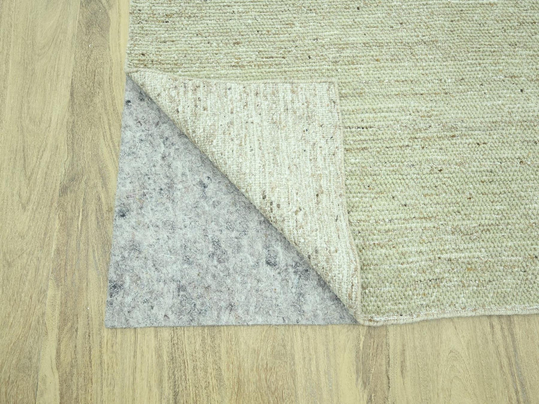 9'0" x 12'0" New Hand Knotted Green Wool Rectangle Oriental Rug - MOA10276991