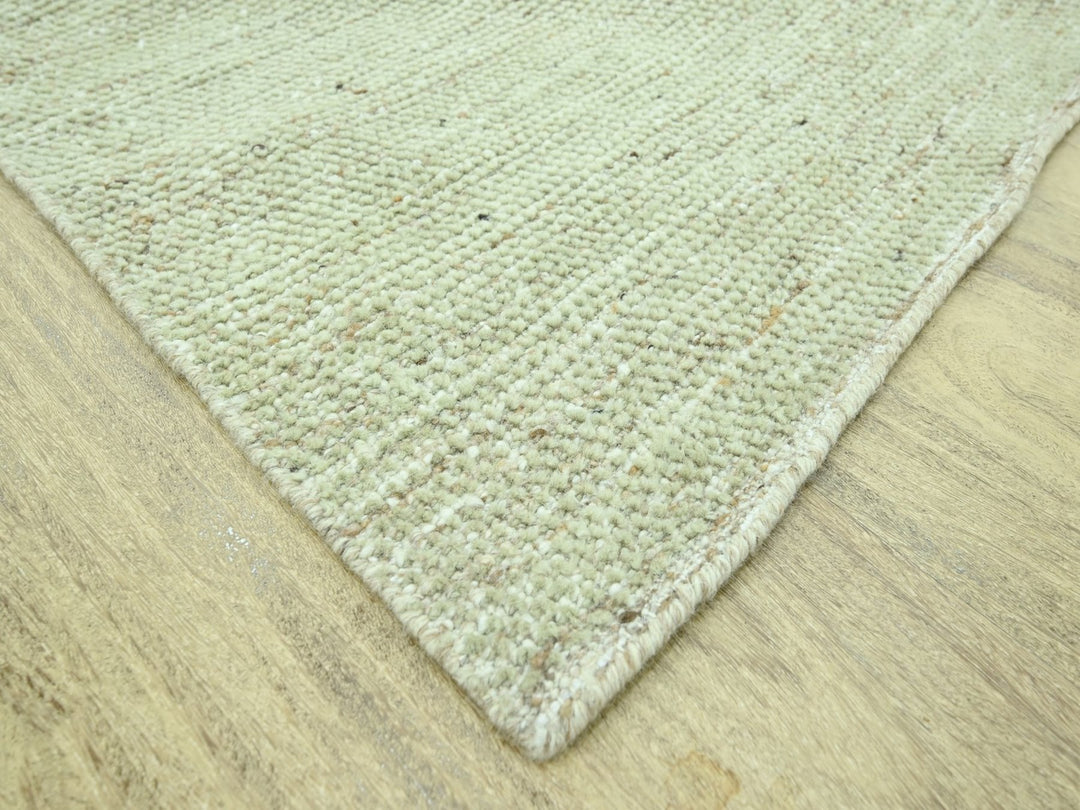 9'0" x 12'0" New Hand Knotted Green Wool Rectangle Oriental Rug - MOA10276991