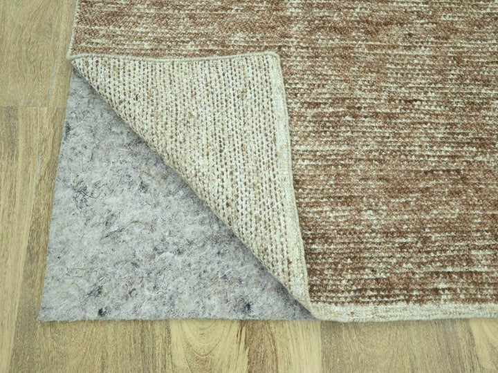 8'11" x 12'0" New Hand Knotted Brown Wool Rectangle Oriental Rug - MOA10276992