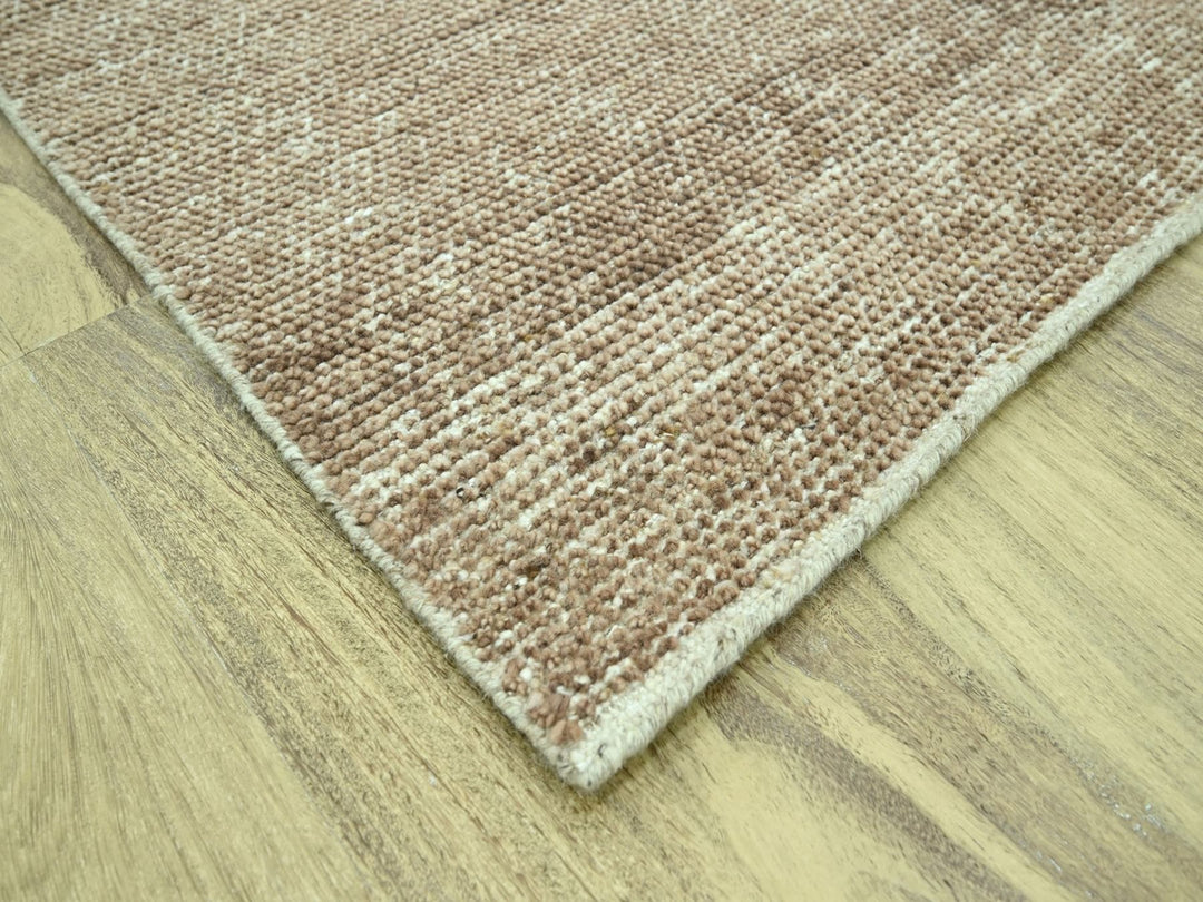 8'11" x 12'0" New Hand Knotted Brown Wool Rectangle Oriental Rug - MOA10276992