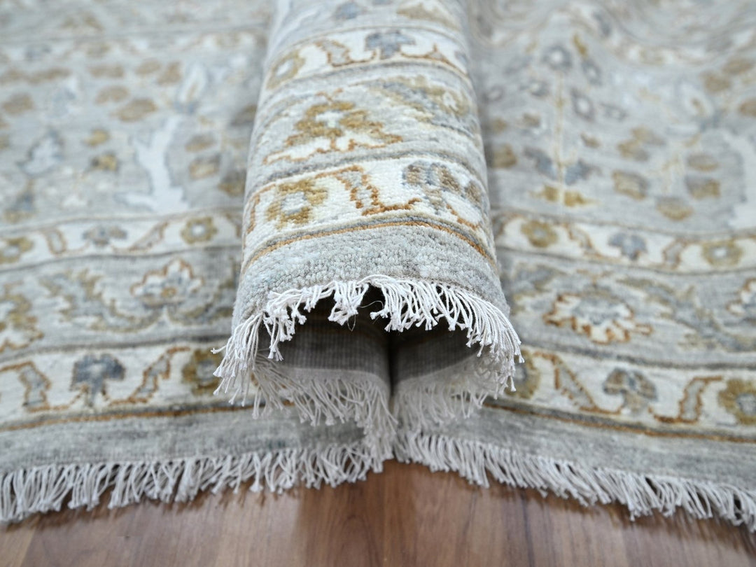10'0" x 14'2" New Hand Knotted Grey Wool Rectangle Oriental Rug - MOA10276995