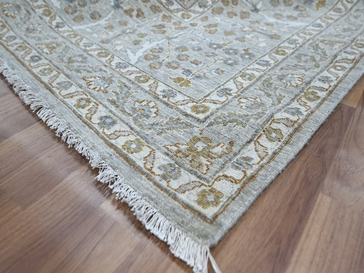 10'0" x 14'2" New Hand Knotted Grey Wool Rectangle Oriental Rug - MOA10276995