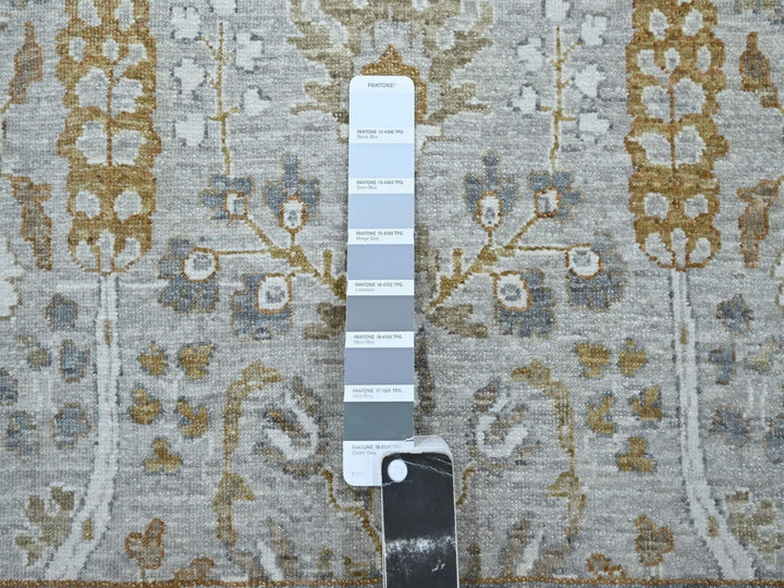 10'0" x 14'2" New Hand Knotted Grey Wool Rectangle Oriental Rug - MOA10276995
