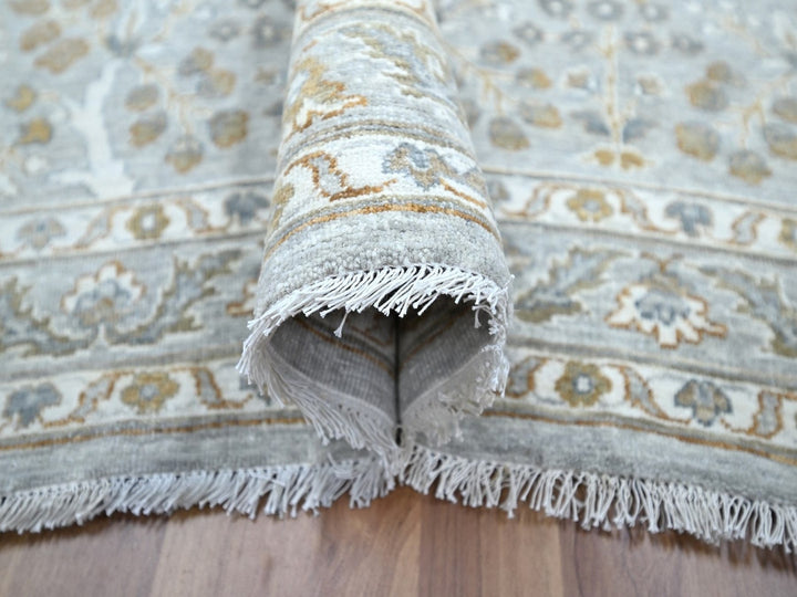 9'2" x 12'0" New Hand Knotted Grey Wool Rectangle Oriental Rug - MOA10276996