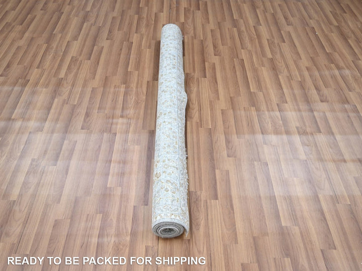 5'2" x 7'1" New Hand Knotted Grey Wool Rectangle Oriental Rug - MOA10276999