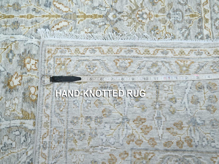 5'2" x 7'1" New Hand Knotted Grey Wool Rectangle Oriental Rug - MOA10276999