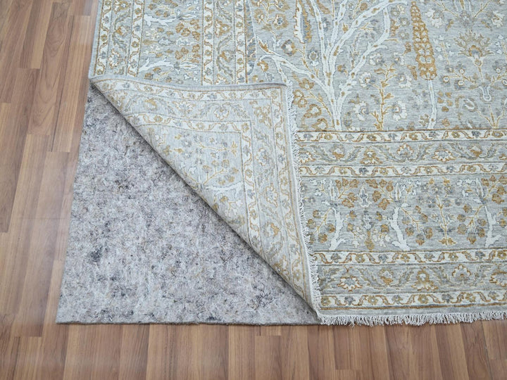 3'1" x 5'0" New Hand Knotted Grey Wool Rectangle Oriental Rug - MOA10277001