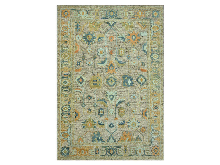12'3" x 18'0" New Hand Knotted Brown Wool Rectangle Oriental Rug - MOA10277004