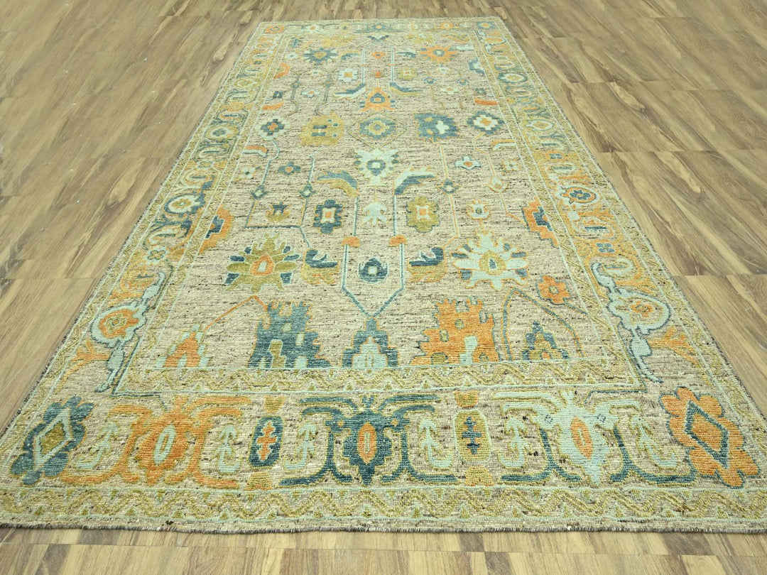 12'3" x 18'0" New Hand Knotted Brown Wool Rectangle Oriental Rug - MOA10277004