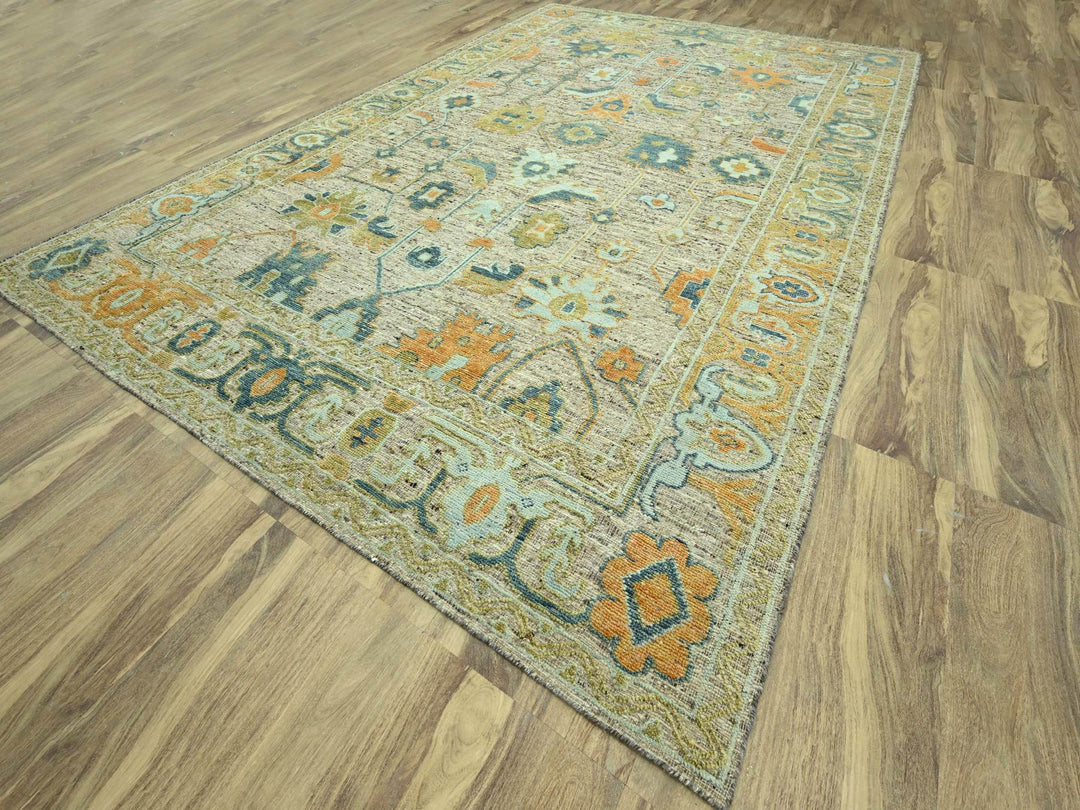 12'3" x 18'0" New Hand Knotted Brown Wool Rectangle Oriental Rug - MOA10277004