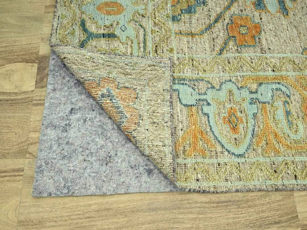 12'3" x 18'0" New Hand Knotted Brown Wool Rectangle Oriental Rug - MOA10277004