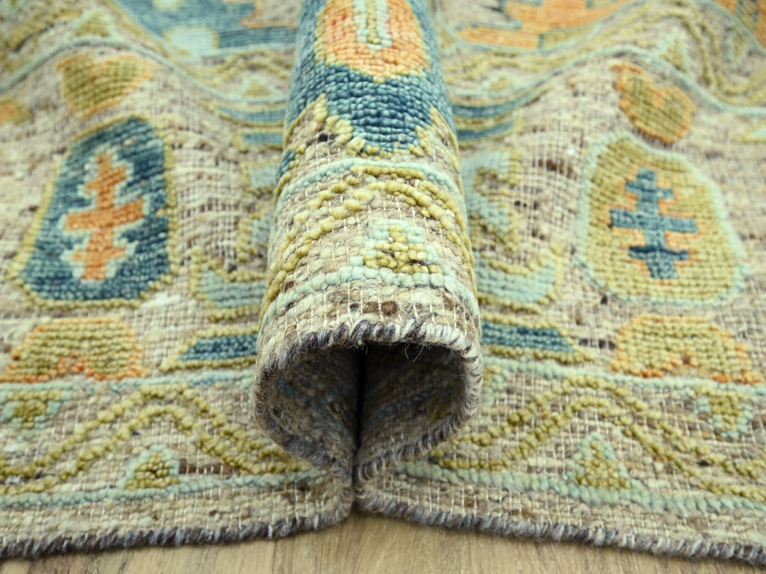 12'3" x 18'0" New Hand Knotted Brown Wool Rectangle Oriental Rug - MOA10277004
