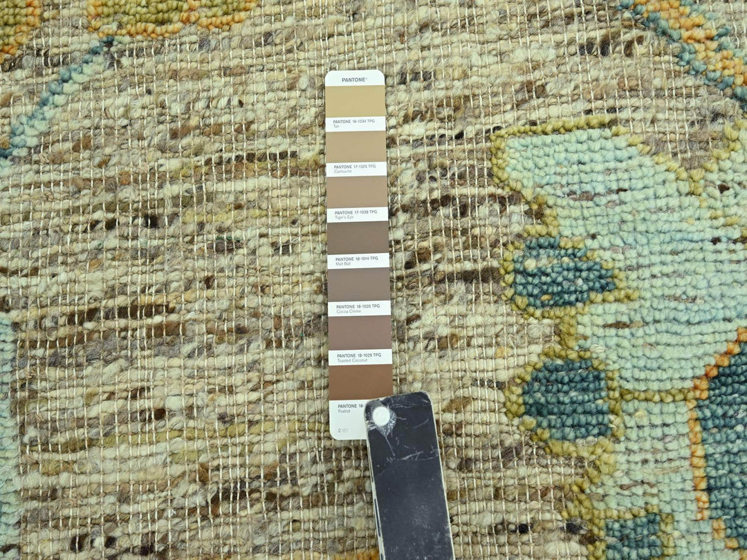 12'3" x 18'0" New Hand Knotted Brown Wool Rectangle Oriental Rug - MOA10277004