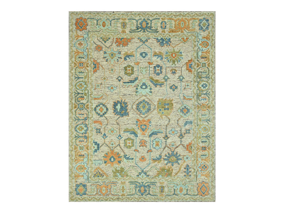 12'2" x 14'10" New Hand Knotted Brown Wool Rectangle Oriental Rug - MOA10277005