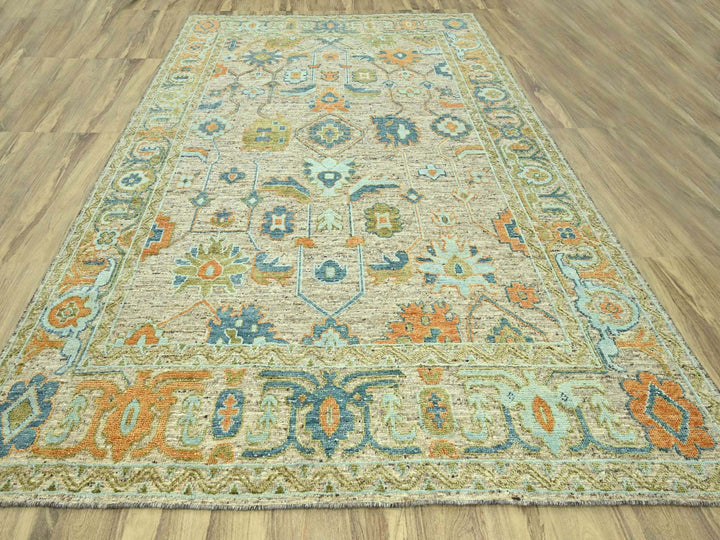 12'2" x 14'10" New Hand Knotted Brown Wool Rectangle Oriental Rug - MOA10277005